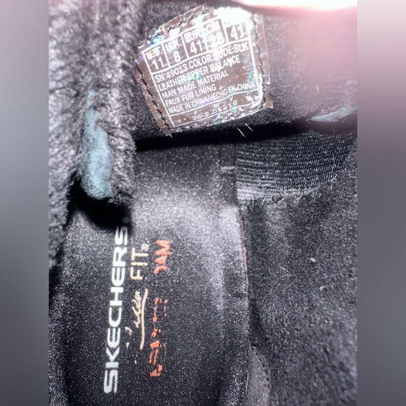 Skechers Women's SZ 11 Bikers Totem Pole Booties Black Suede Leather - Picture 5 of 6